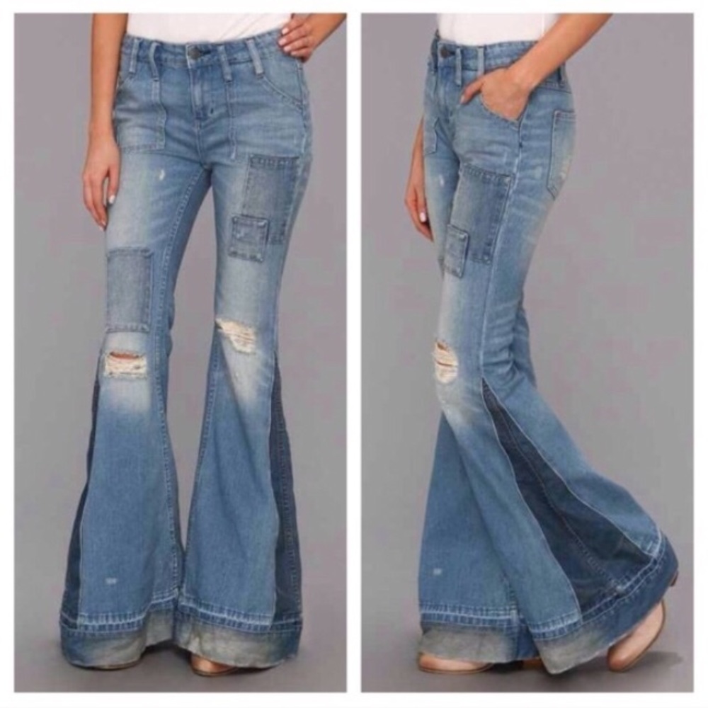 Free People Festy Super Flare Jeans
